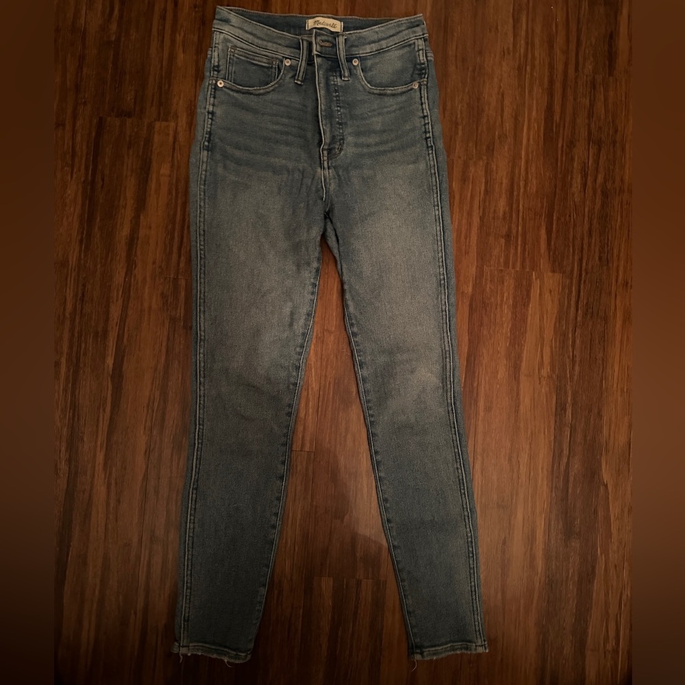 Madewell 10" High-Rise Stretch Skinny Jeans in Light Wash / Size 27